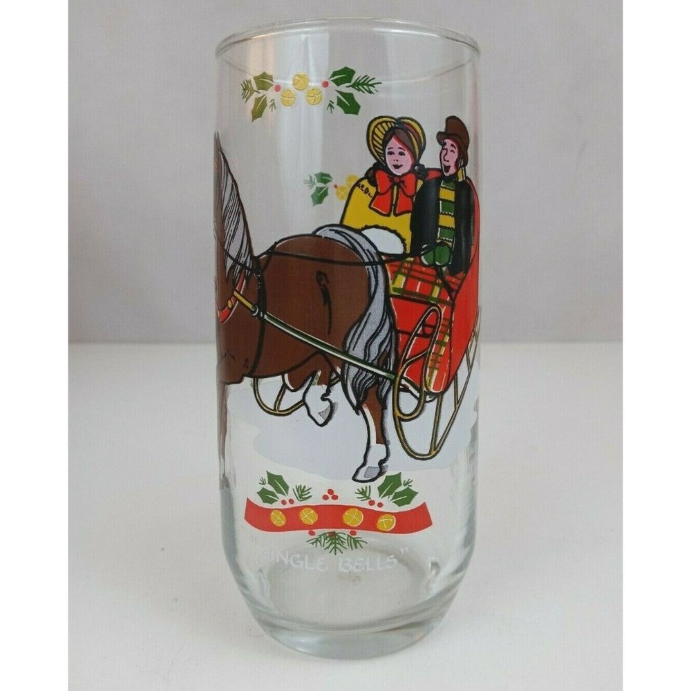 Vintage 1984 Pepsi Christmas Collection "Jingle Bells"  Drinking Glass